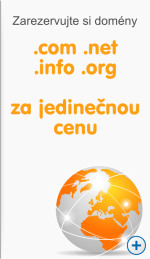 Domény .com .net .org .info a .biz za sníženou cenu.